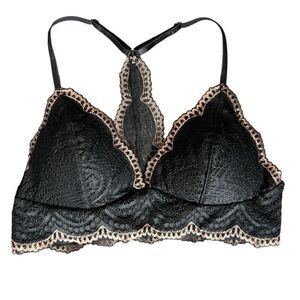 By together lace bralette black size large